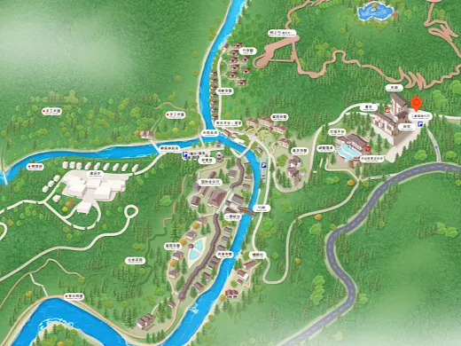 广阳结合景区手绘地图智慧导览和720全景技术，可以让景区更加“动”起来，为游客提供更加身临其境的导览体验。